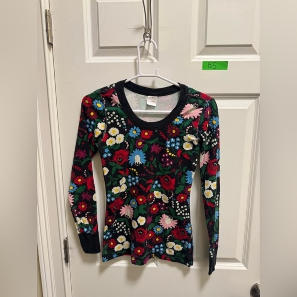 Youth Girls Hanna Andersson Long Sleeve Floral Shirt